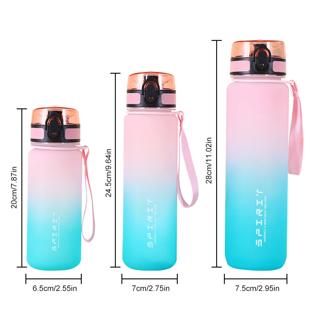 Reusable Water Bottles with Handle Travel Water Cup Large Capacity Dazzling Color Water Bottle for Fitness Gym Outdoor Sports