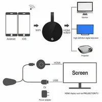 Chromecast Google Wireless WiFi mirascreen HDMI-compatible HD Display Dongle Media Streaming Video tv Smart Home For ios/Android - Image 2