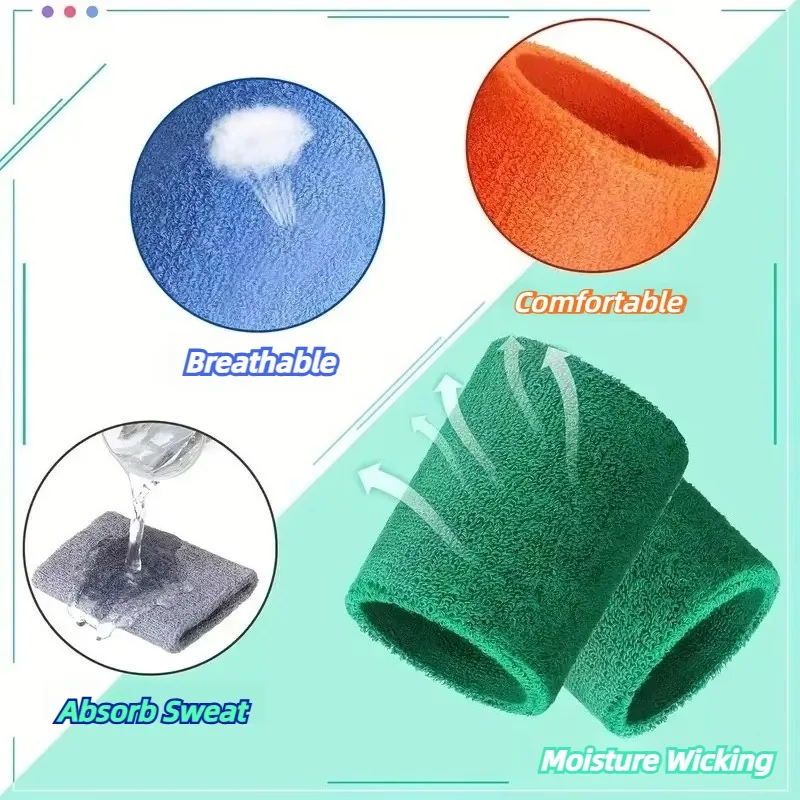 Sports Wristbands – Sweat-Absorbing Tennis & Fitness Wrist Guard 4