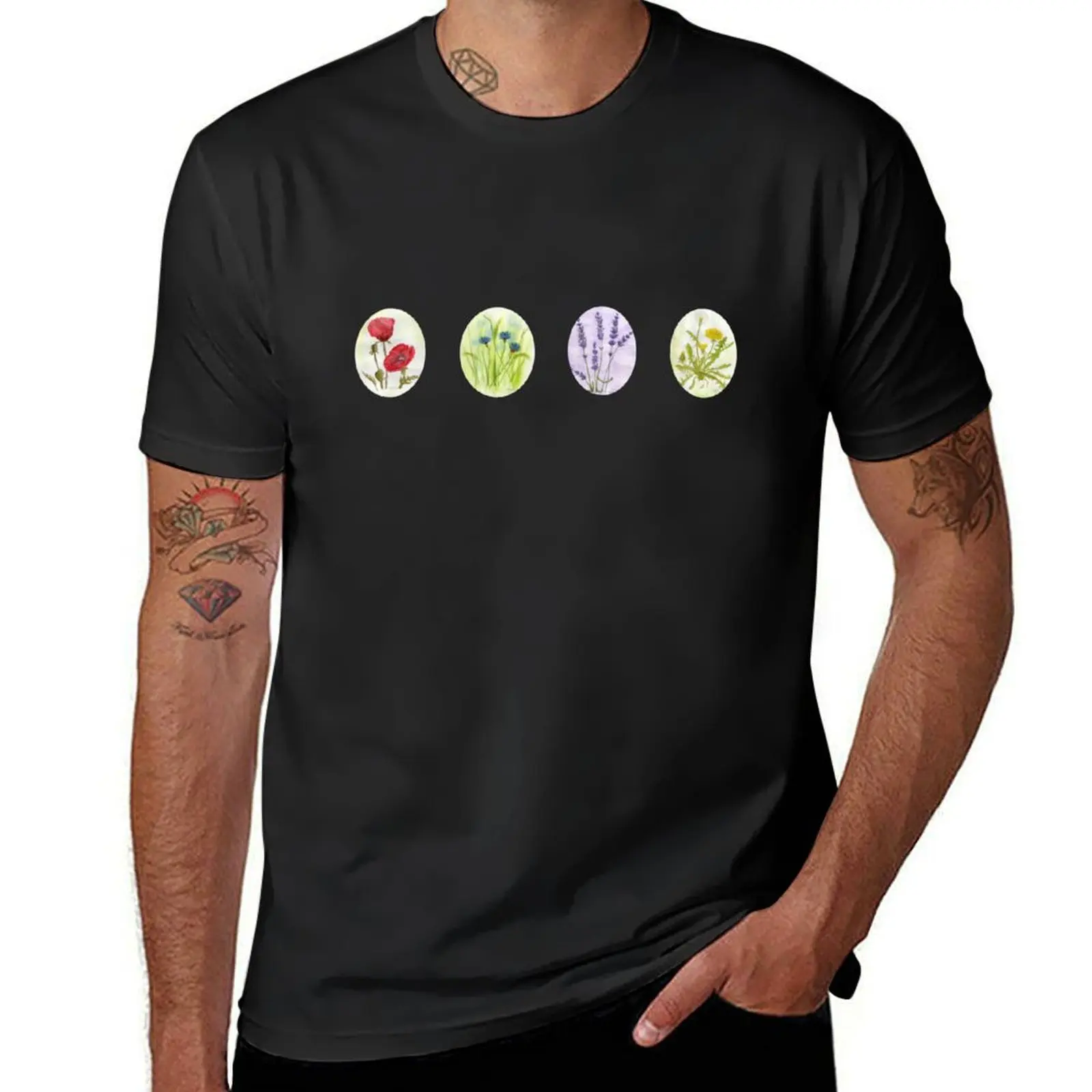 

Summer flowers, various motifs T-Shirt quick-drying cute tops T-shirt men