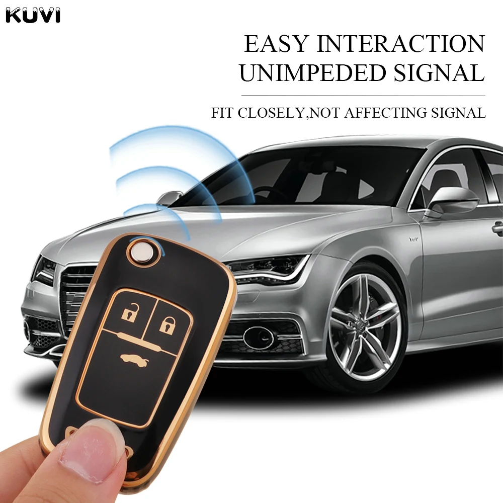 Plating TPU Car Key Case Shell Cover Fob For Chevrolet Cruze Aveo Trax Sail Malibu Captiva Opel Vauxhall Astra J Corsa Insignia case cover shell flip