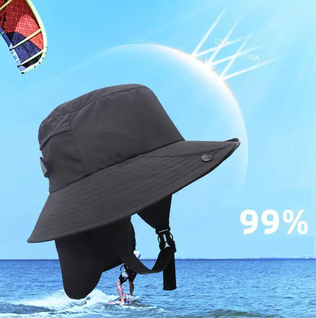 Sombrero de surf con protección solar para hombre, gorro de