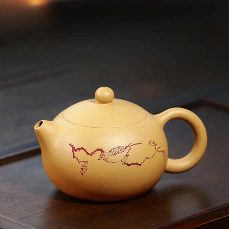 

Pure handmade purple clay pot teapots and tea sets Chinese gold section mud shishi