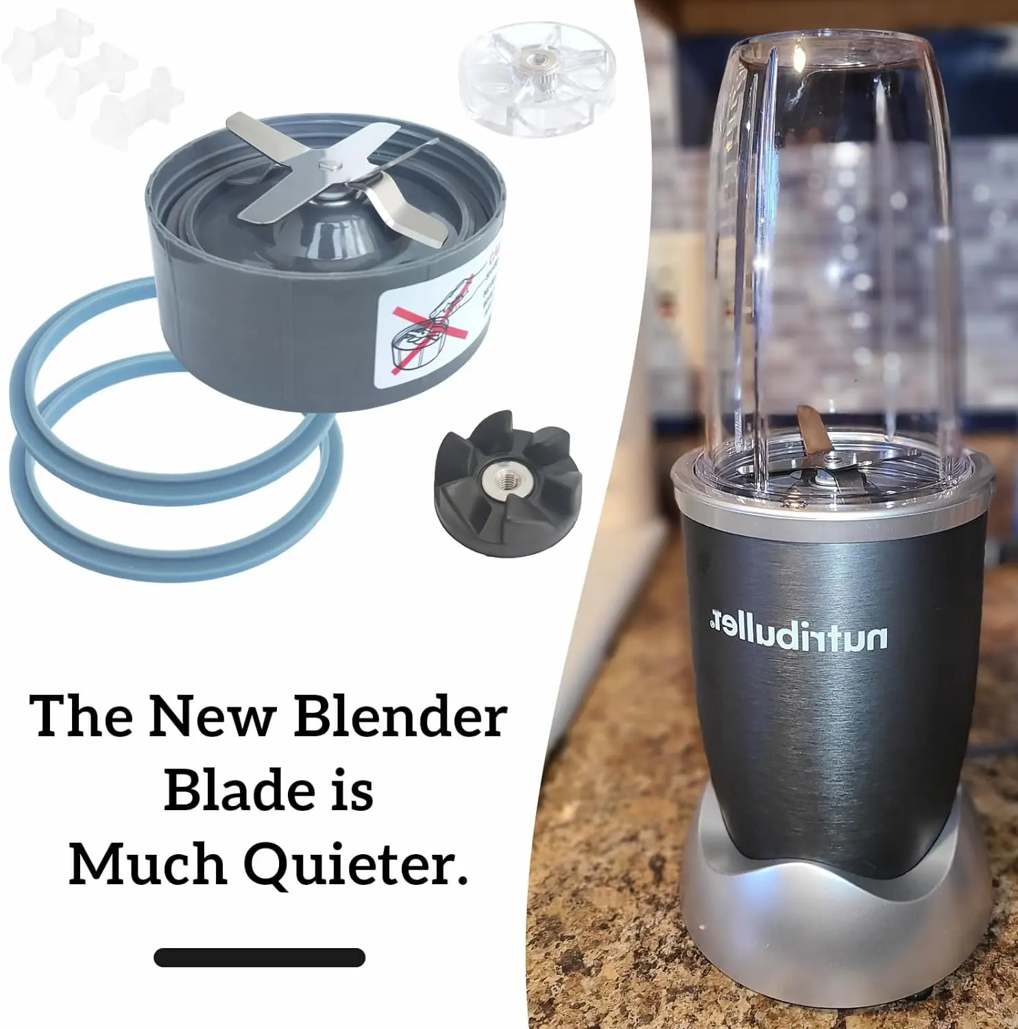 8 Pieces Blender Replacement Parts Extractor Blade for NutriBullet 600w 900w including Gasket Shock Pad and Gear