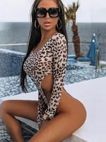 Kayla Leopard Mesh Bodysuit 2