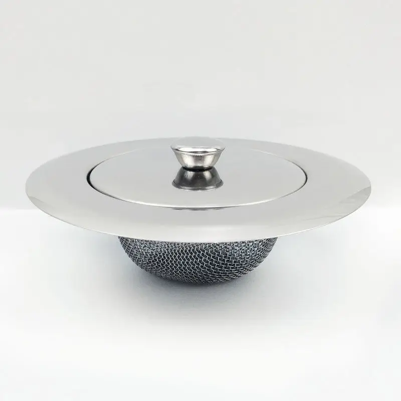 1PC Household Stainless Steel Sink Strainer Metal Filter Bath Drain Waste Screen Kitchen Supplies Bathroom Accessories 2