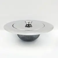 1PC Household Stainless Steel Sink Strainer Metal Filter Bath Drain Waste Screen Kitchen Supplies Bathroom Accessories 2