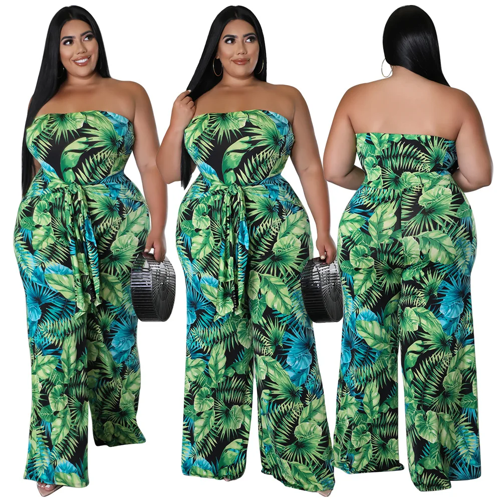 Floral Print Off Shoulder Plus Size Elegant Jumpsuits For Plus Size Women  5XL Rompers With Wide Leg Pant And V Neck Cloth Sexy Summer Outfit Style  #230715 From Bai01, $28.54 | DHgate.Com