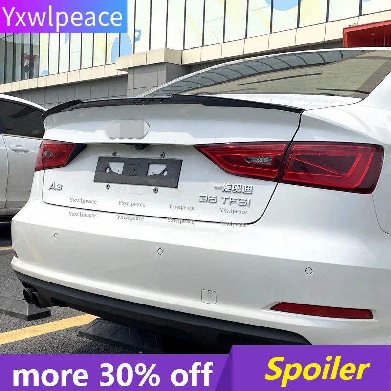 

For Audi A3 S3 8v Sedan 2014 2015 2016 2017 2018 2019 2020 ABS Material Primer Color Car Rear Trunk Spoiler Wing Car Styling