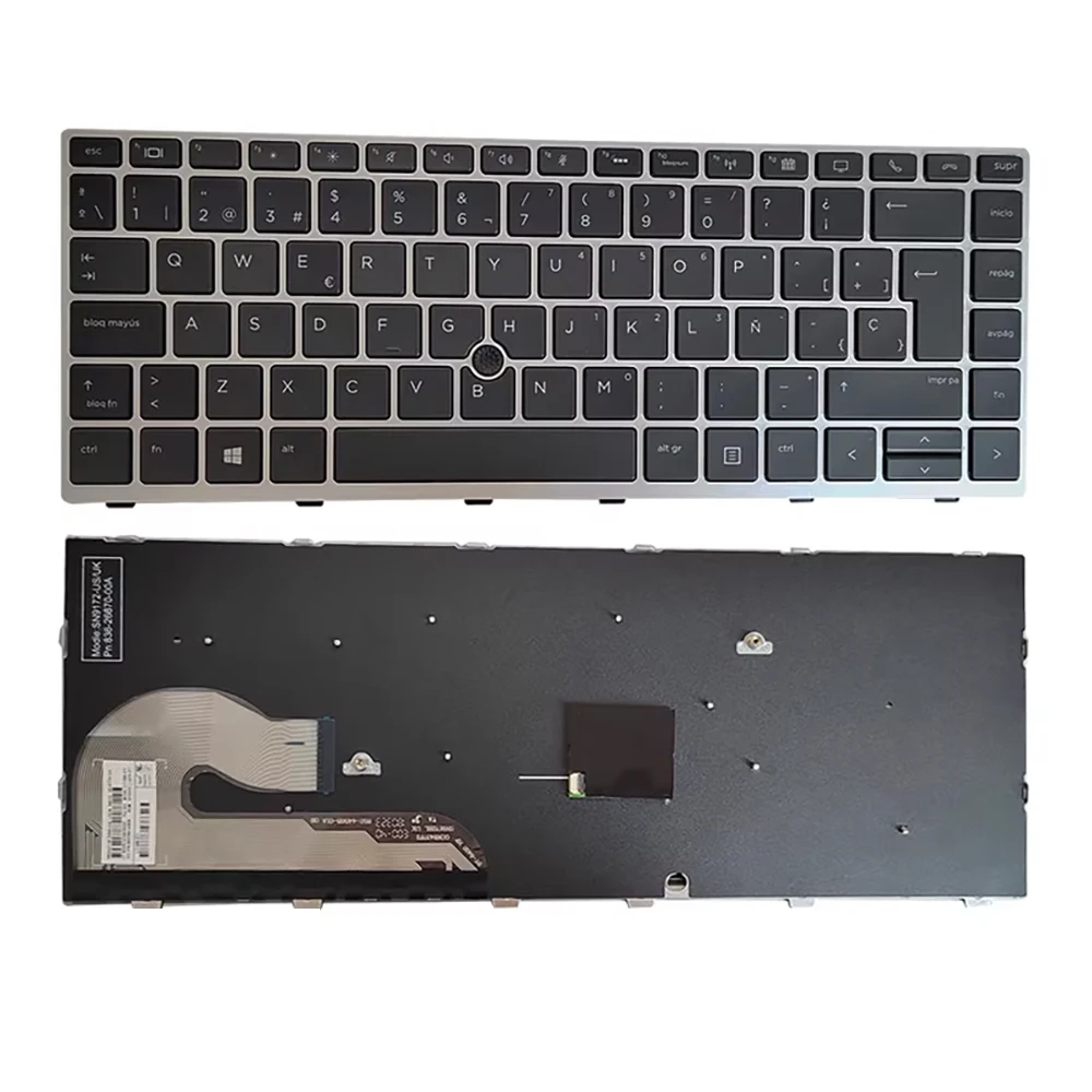 

Replacement Keyboard black FR layout for HP EliteBook 840 G5 840 G6 846 G5 With Trackpoint + Frame