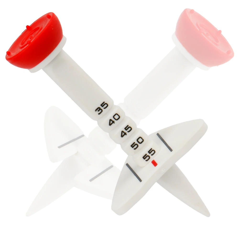 4pcs Golf Limited Tees Sets, Including 4pcs Golf Tees, Limited Card Slot Ball Position Markers, Plastic Anti-slip Golf Tees 5