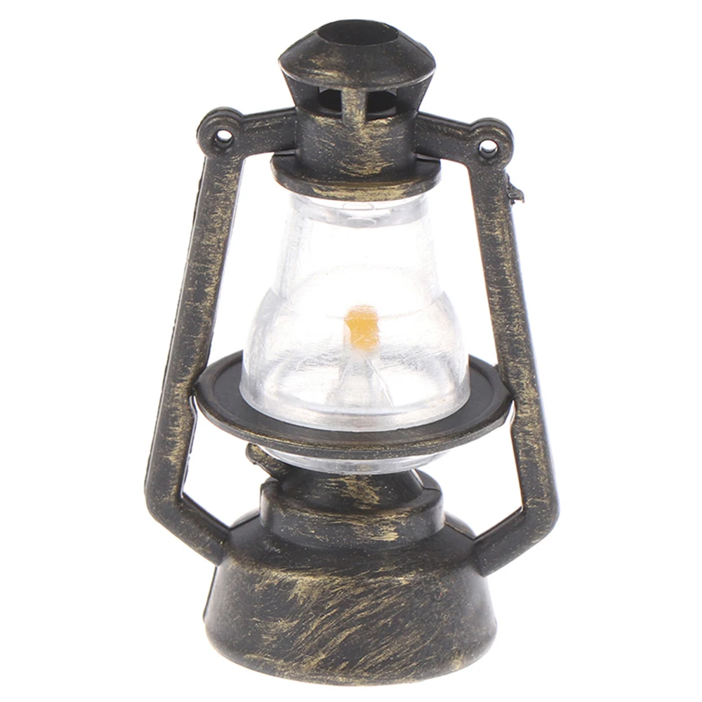 1:6 1:12 Scale Micro Landscape Pretend Play Dollhouse Accessories Mini Kerosene Lantern Miniature Oil Lamp Scene Ornaments 4
