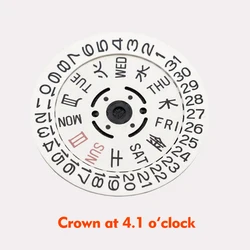 Enhanced Mechanical Movement Wheel Dial with Kanji Date and Week Display, Crown Position Options (06 NH35 NH36)