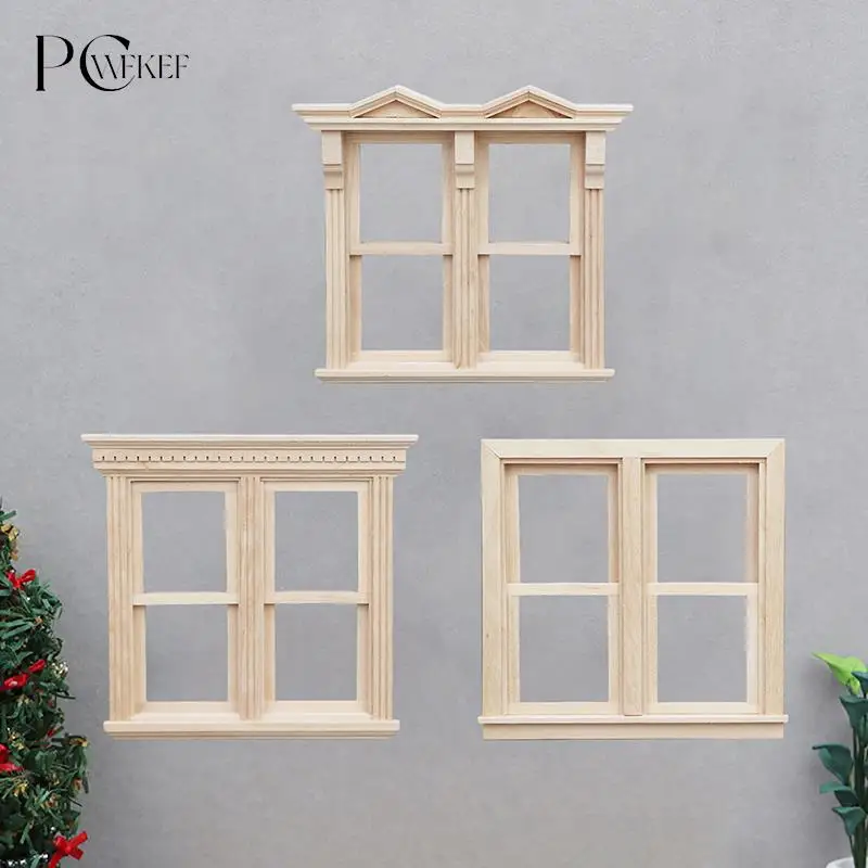 

1:12 Dollhouse Miniature Window Sliding Windows Can Be Painted Furniture Model Decor Toy Doll House Accessories