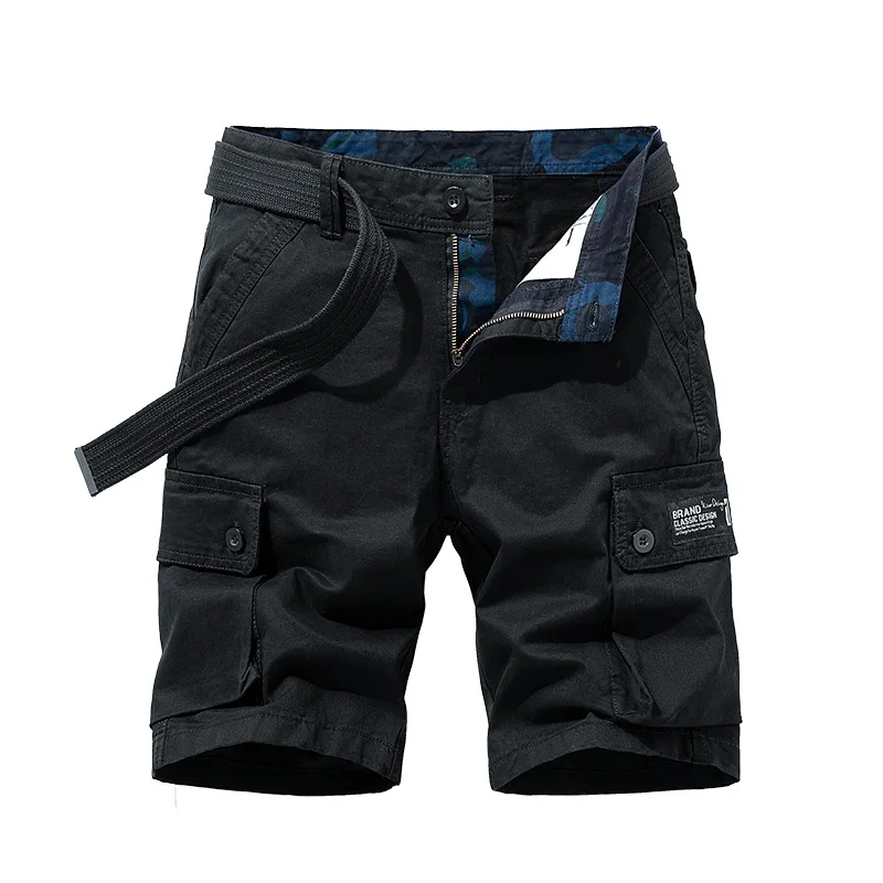 High-End Outdoor Work Clothes Shorts Men's Multi-Pocket Pants Summer New Loose Straight Cotton Casual Shorts