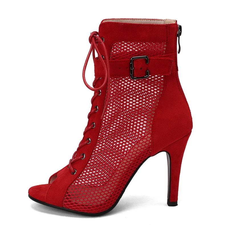 Summer Shoes Women's Sandals Sexy Peep Toe Hollow Gladiator Ankle Boots Lace-up High Heels Jazz Dance Shoes Female Large Size women sandals women high heels