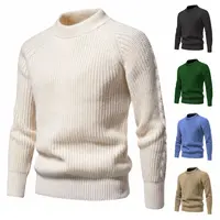 American Retro Cross-border Knitted Wool Sweater Men's Thickened Sweater Warm Pullover Autumn Winter Classic Versatile Knitwear