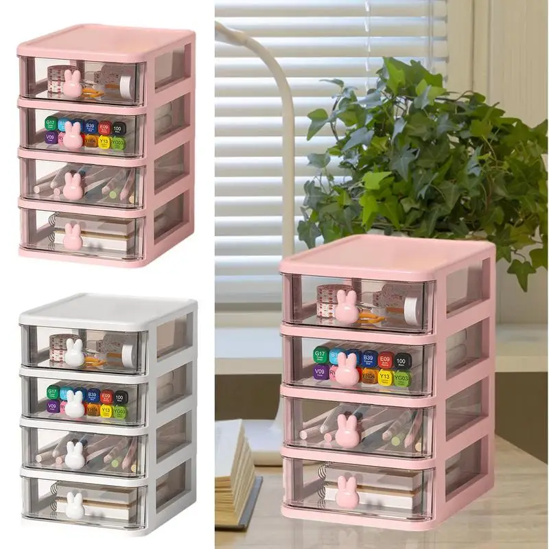 

4 Tier Makeup Organizer Storage Box With Drawers Large Capacity Organizador Maquillaje Space Savers Organizador De Bano Cajas