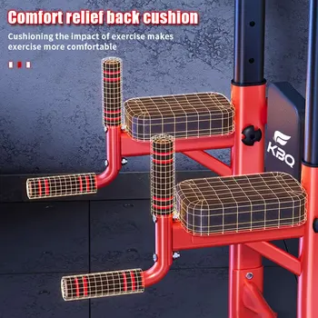 Multi-functional pull-up bar set, including single and double bar pull-ups, with a backrest bar, household fitness equipment 2