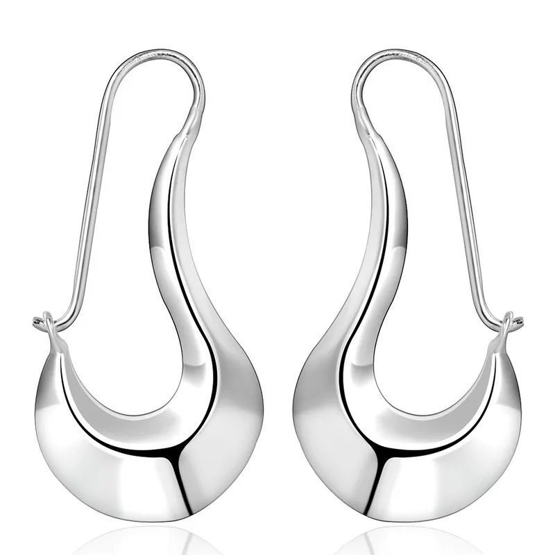 Fine 925 Sterling Silver Drop Earrings for Women, Charm Jewelry, Fashion, Wedding, Engagement, Party, Nice Gift - 6