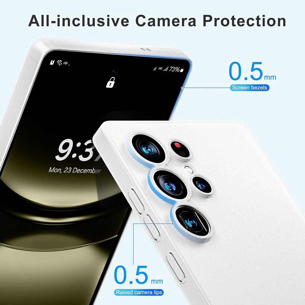 0.3mm Ultra thin matte phone case transparent frosted PP hard cover flexible cover for Samsung Galaxy S25 S24 Ultra Plus S25+ phone case phone waterproof case