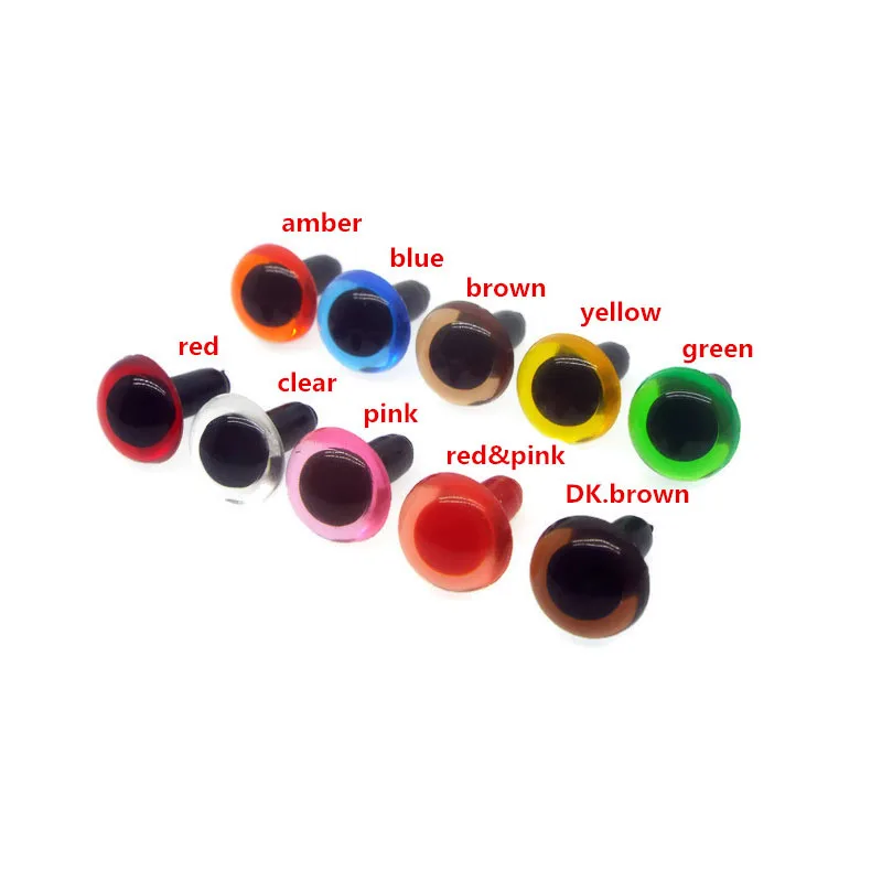 12mm/10.5mm/9mm/7.5mm/6mm/4.5mm Crystal Eyes Crochet Animal Plastic Craft Eyes Colorful Doll Eyes Come With Washers 30pcs 40mm safety eyes brown large size safety eyes diy craft bear doll animal puppet toy doll accessories