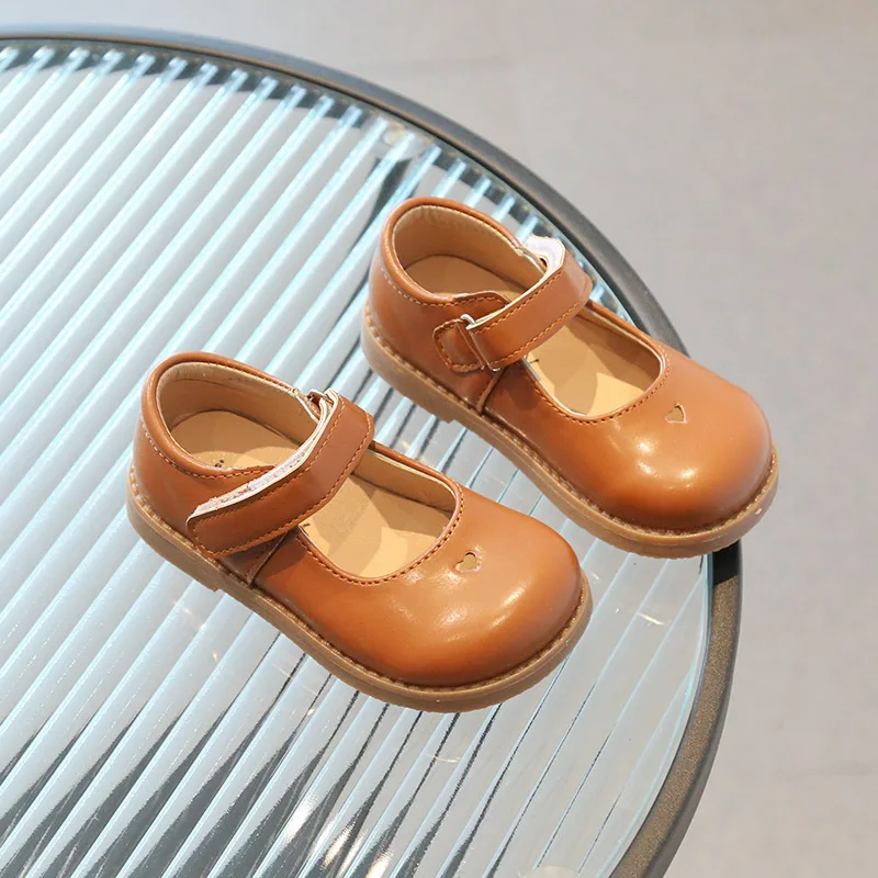 Simple Style Kids Oxfords For Girl Soft PU Leather Shoes Spring Autumn School Girls Casual Shoes Performance Flats