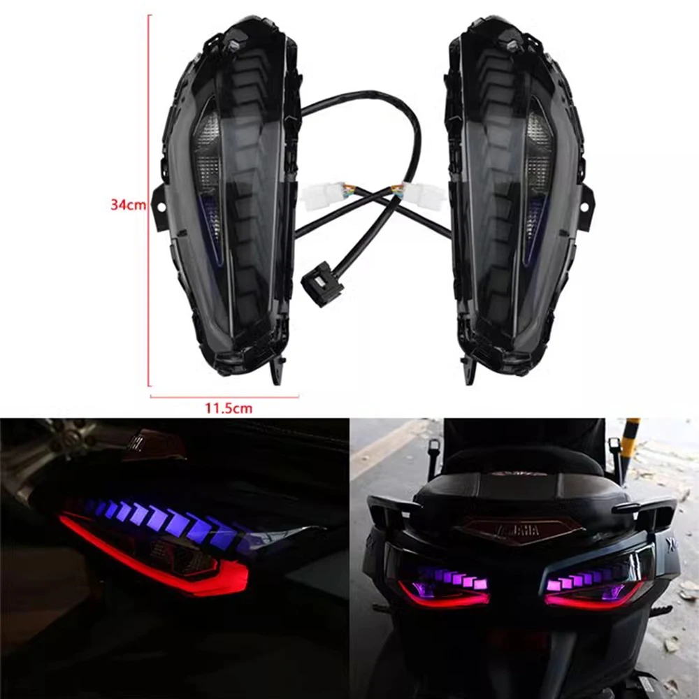 

for Yamaha XMAX300 2023 2024 X-MAX300 rear tail light assembly driving brake light color