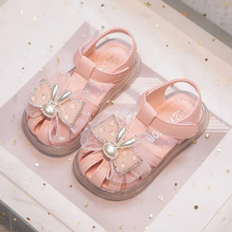 Sandales Bébé Fille Rose Lapin | Chaussures Été Mignonnes