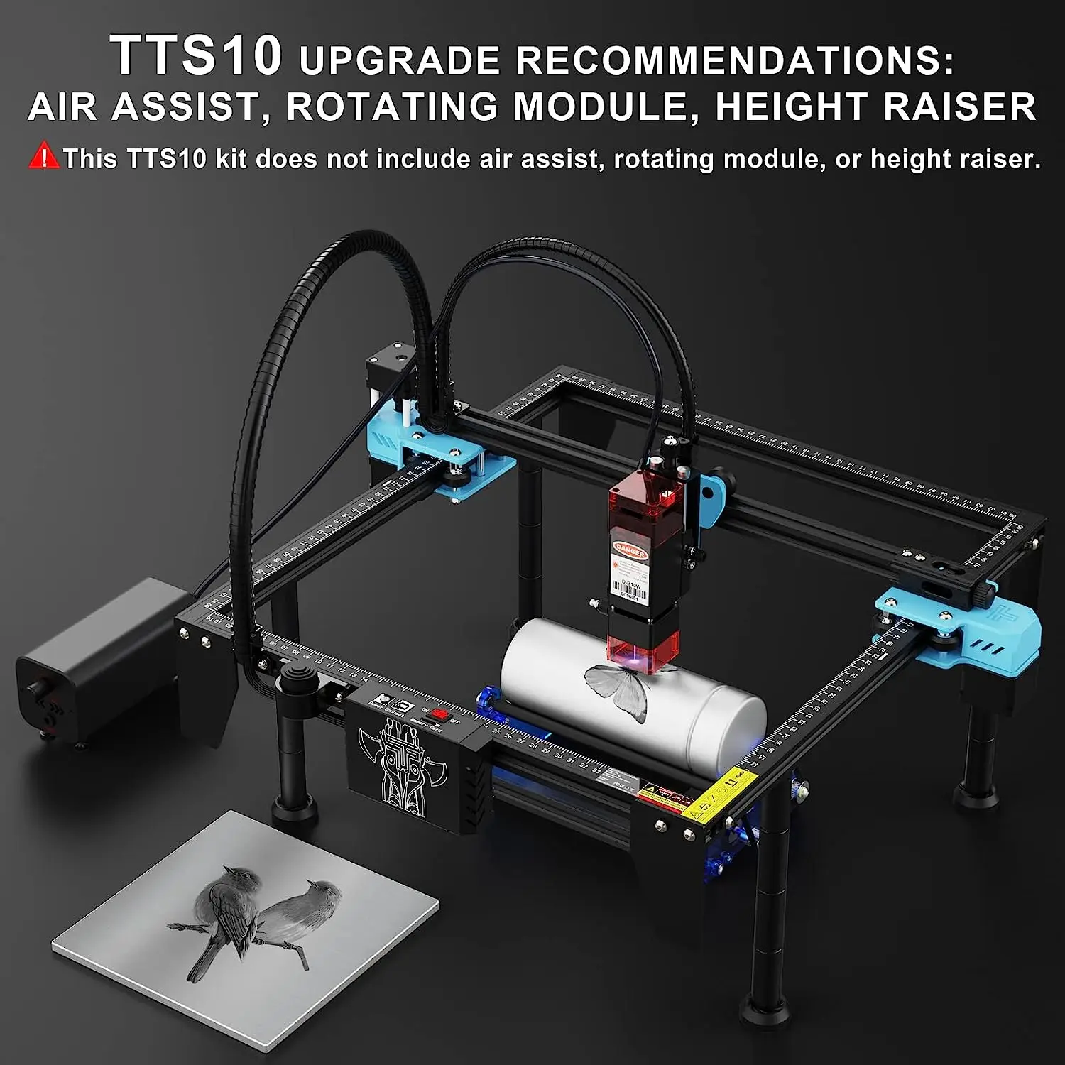 Twotrees Tts 55 Pro Laser Engraver, 5.5w Laser Output Power, 11.8 In X 11.8  In Engraving Area, 10000mm/Minute Engraving Speed And Application  Controlled Laser Engraving Machine, Suitable For Wood, Metal, Aluminum,  Glass