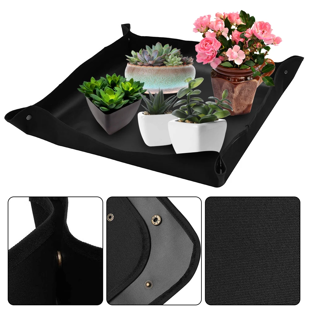 50/75/100CM PE Plant Seedling Mat Plant Transplanting Repotting Thicken Pad Waterproof Foldable Reusable Garden Floral Pot Mat groot plant pot