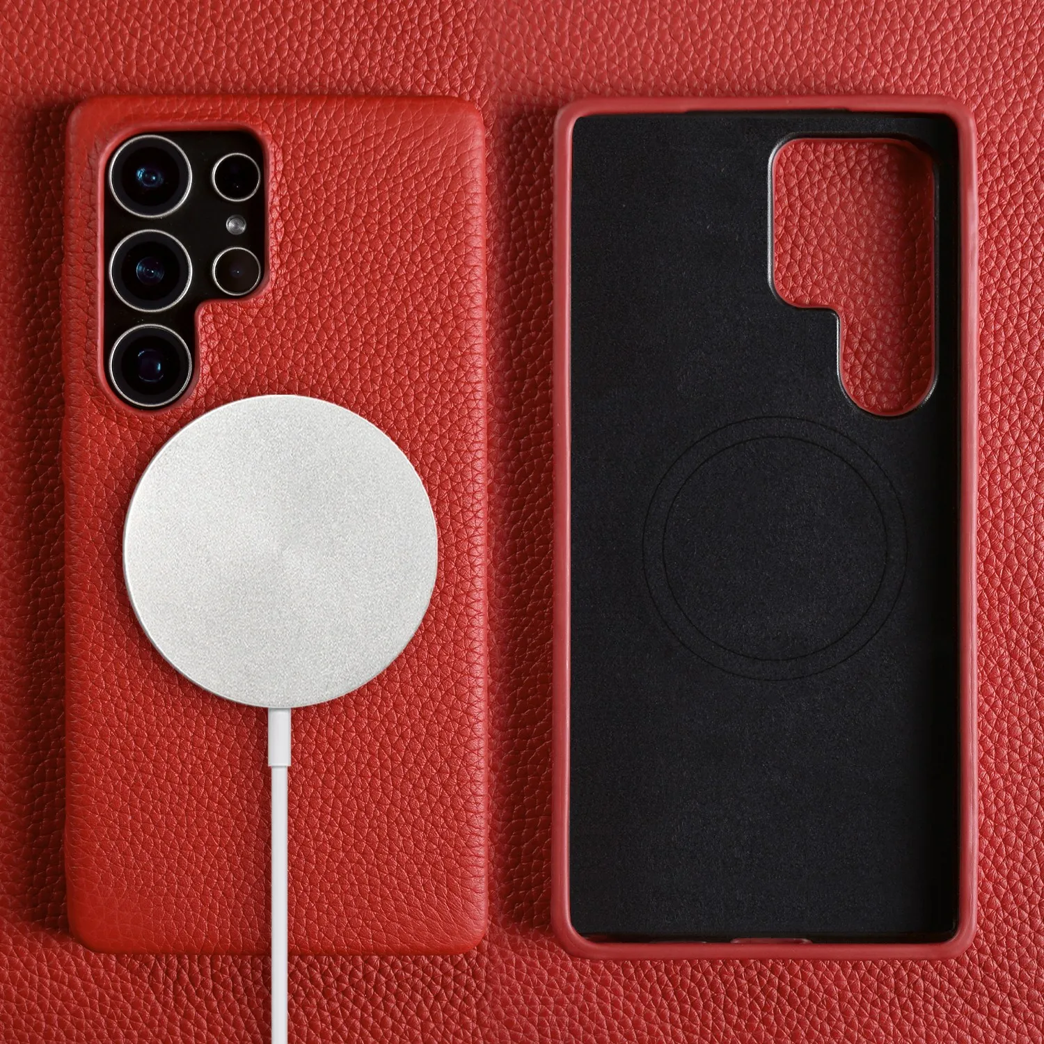 Premium Genuine Leather Magnetic Case