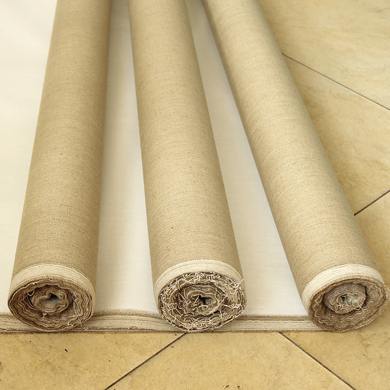 Blank Canvas Roll 400gsm Linen Blend Painting Blank Canvas For Hand