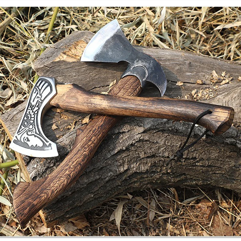 Logging, chopping wood, camping tools, camping axe, opposite sex hook axe, manganese steel forged outdoor axe 4