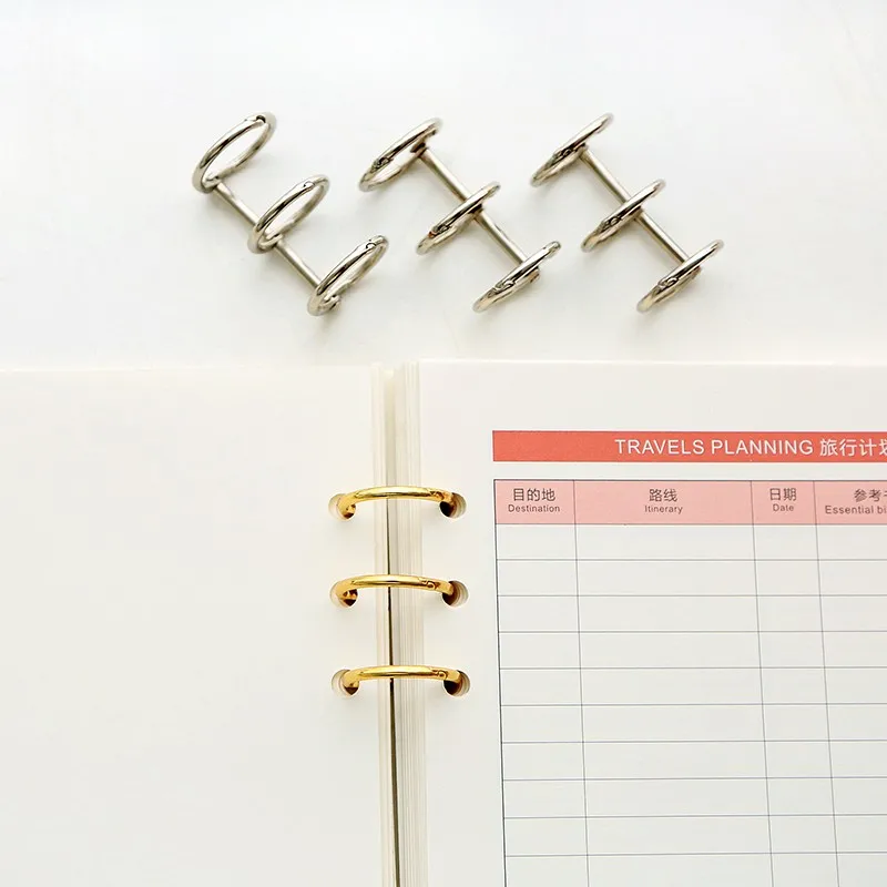 Binder Rings Stationery Book Scrapbook Clips For Photo Album Craft Office Supplies Loose Leaf Metal Book Binder Rings Stationery