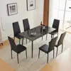 Nordic Rectangular Dining Table PVC Marble Surface Coffee Table Modern Simple Study Desk Multifunction Office Conference Tables 2