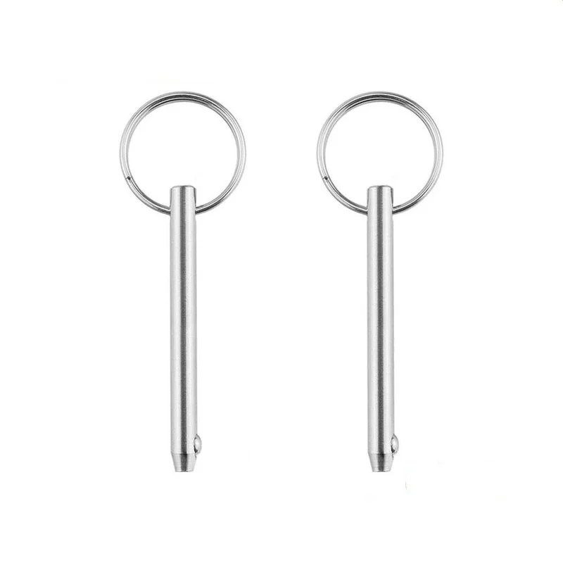 2pcs diameter 6mm M6*32/45/50/60/70/80 Quick Release Ball Pin locking pin steel with nickel