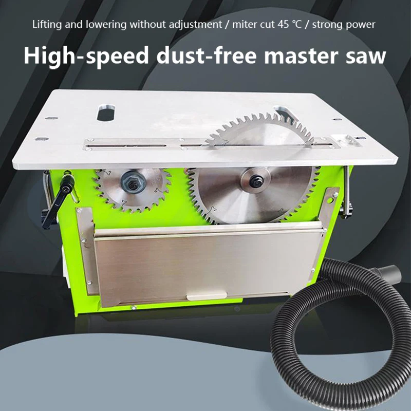 Electric Dust-Free Composite Wood Table Saw Multifunctional Woodworking Sliding Table Saw Integrated Precision Cut 220V woodworking tools woodworking table saw