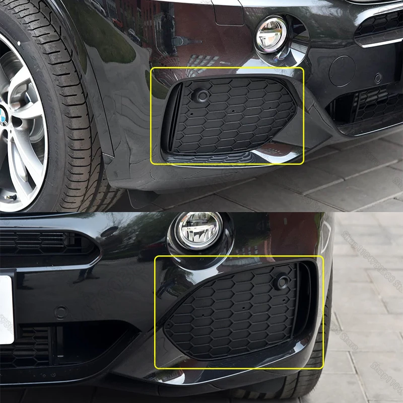 2014-2018 BMW X5 35i 35ix 35dx 40ex 50ix (F15)용 프론트 범퍼 안개등 그릴 커버 (51118064635 51118064636)