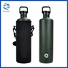 Fjbottle 2L Portable Water Bottle Stainless Steel Cycling Sports Water Bottle Leakproof BPA Free Large Capacity with Bottle Bag