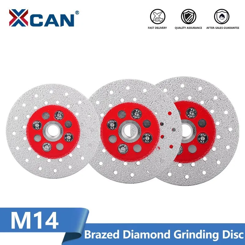 

XCAN M14 Vacuum Brazed Diamond Grinding Disc for Angle Grinder Cutting Wheel Saw Blade For Marble Concrete Ceramic Tile M14 Nut