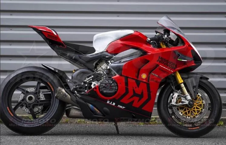 

Новый яркий комплект для мотоцикла ABS, подходит для Ducati V4 V4s Panigale s 2023 2024 23 24, кузов красного и черного цвета на заказ