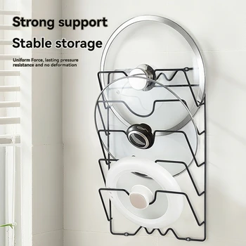 Wall-Mounted Pot Lid Rack 1