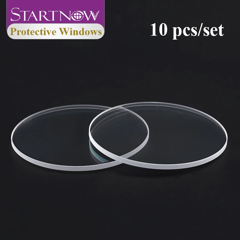 Startnow 1064nm 파이버 레이저 보호 렌즈 50×4mm 6KW 10pcs 파이버 레이저 절단기 예비 부품용 레이저 헤드 창