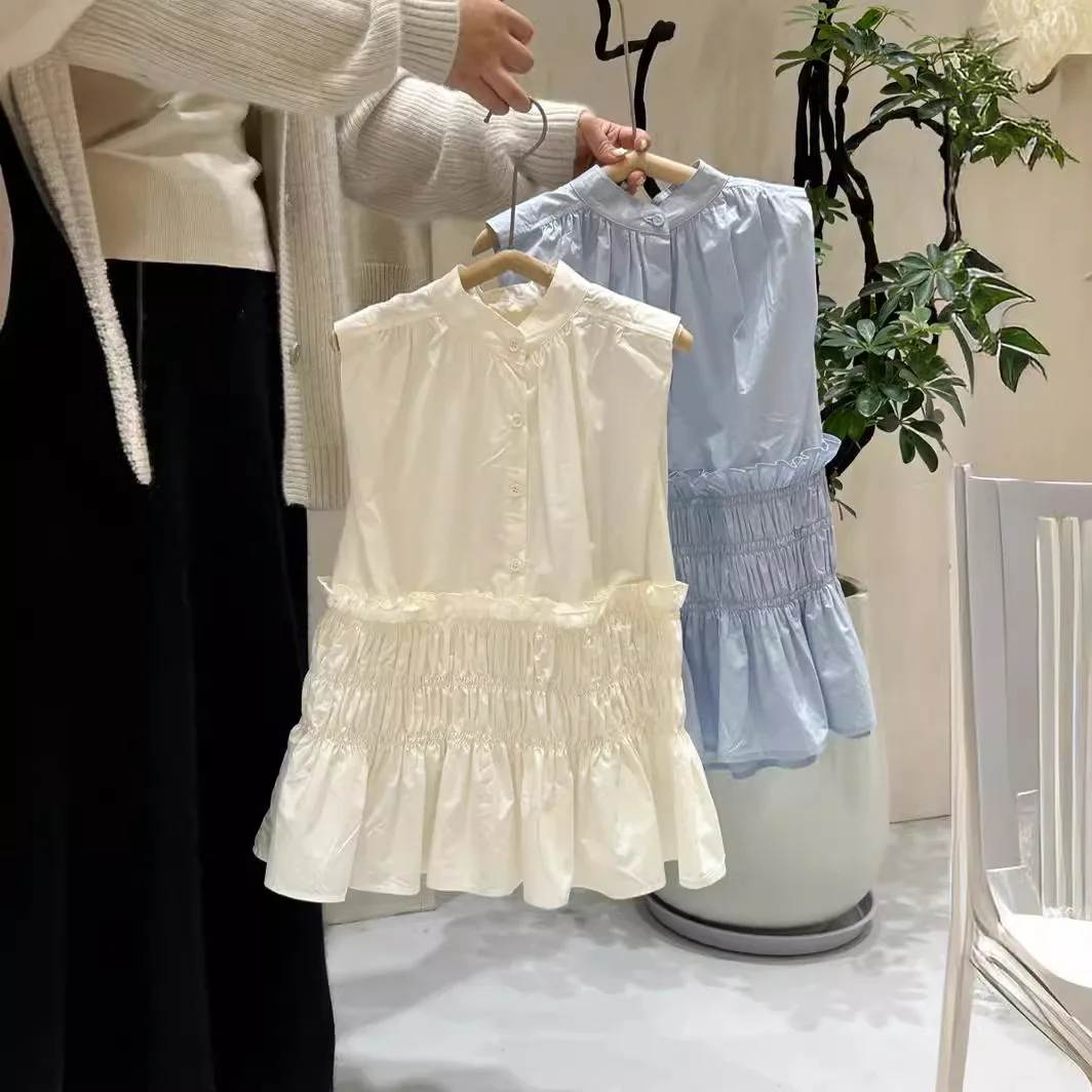 

Платье для девочек, Новинка лета 2024, Модное детское платье в Корейском стиле из иностранного хлопка, детское летнее Хлопковое платье, детские юбки