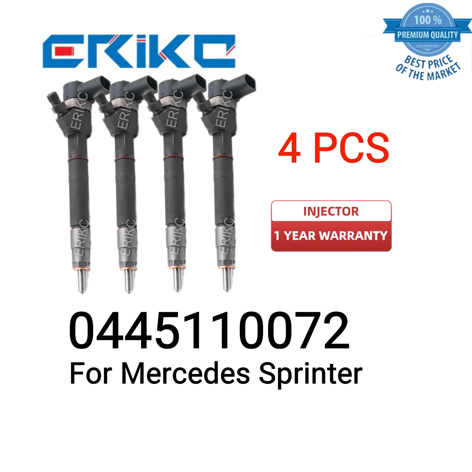 

4 PCS 0445110072 Diesel Injector 0 445 110 072 Auto Injection 0445 110 072 Nozzle 0986435004 020 071 for Mercedes Sprinter