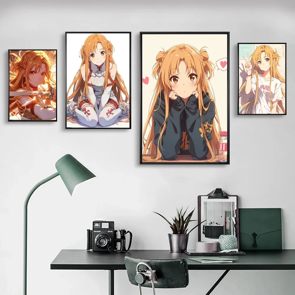 1pc Yuuki Asuna Anime Sword Art Online Poster Poster Art Print Bar