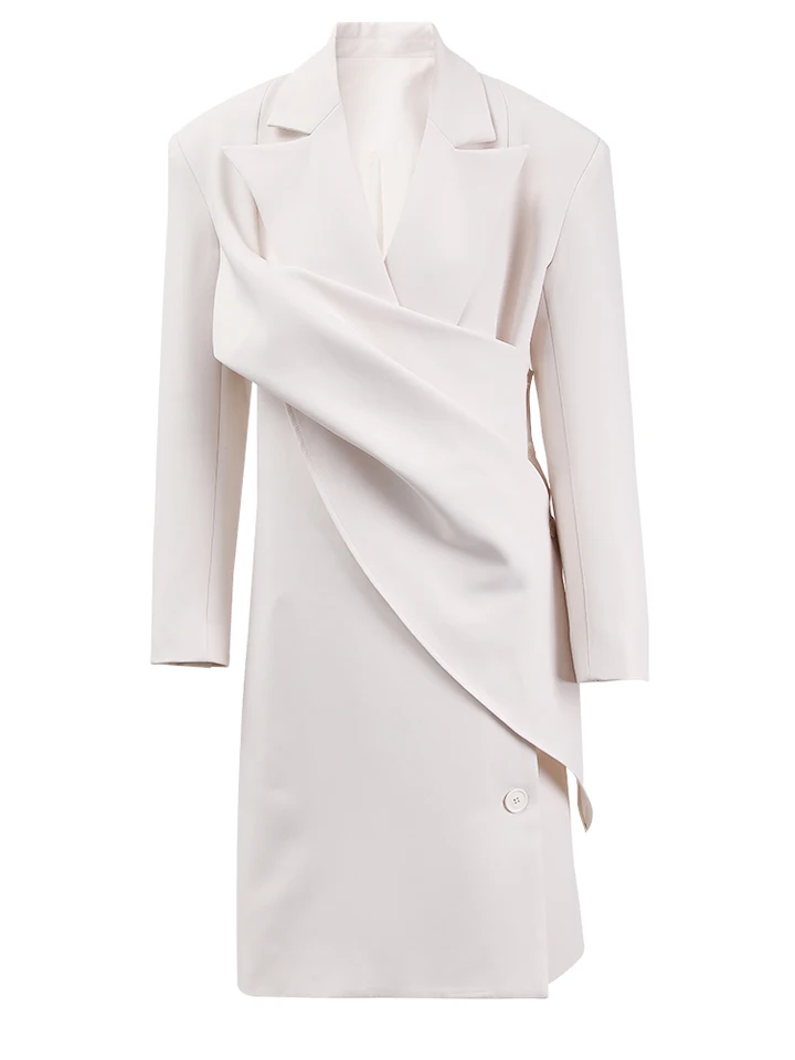 embellished beige dress Women's Laly Sheath Extended Flap Spandex Taffeta Ankle Length Dress S/M/L/XL White/Black/Red MEAN BLVD White / L