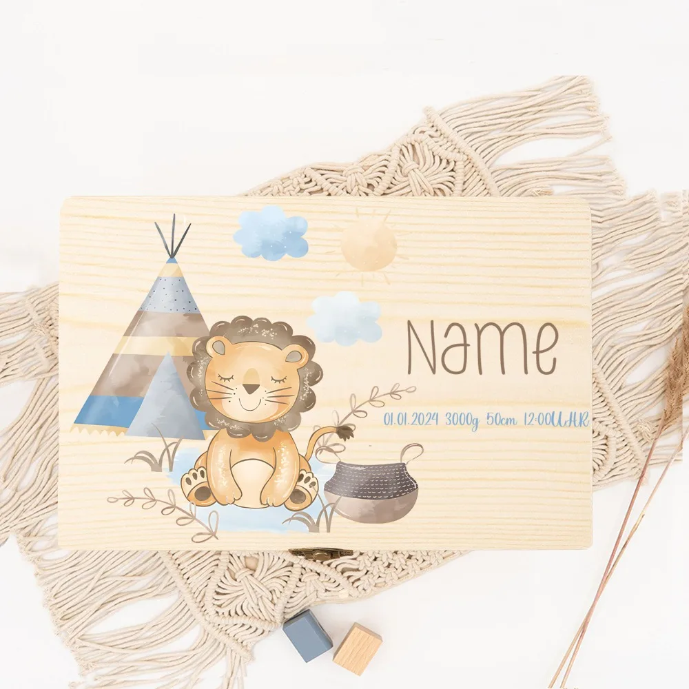 תיבת זיכרון לתינוק מותאמת אישית, מתנה לתינוק, תיבת אחסון עץ לידה, מתנות לטקס הטבילה של תינוק חדשני, תיבת זיכרון מותאמת אישית לתינוק