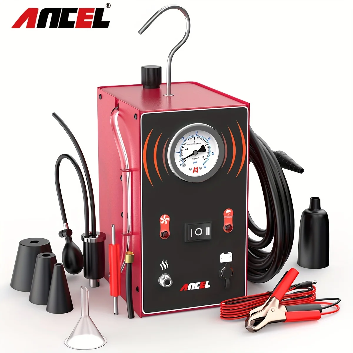 

S200 Automotive Smoke Machine - Built-in Air , Pressure Gauge, Dual Mode - Evap Leak Detection for Cars, Motorcycles, Trucks